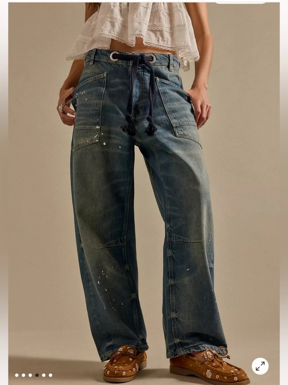 Moxie pull up barrel jeans free people - Picture 2 of 5